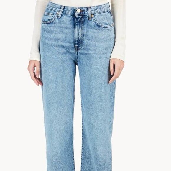 Zara straight leg raw hem jeans - Picture 1 of 8